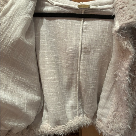 Free People One Zuri Parka Fuzzy Teddy Hooded Jacket Cream Sz S/P - Picture 12 of 14